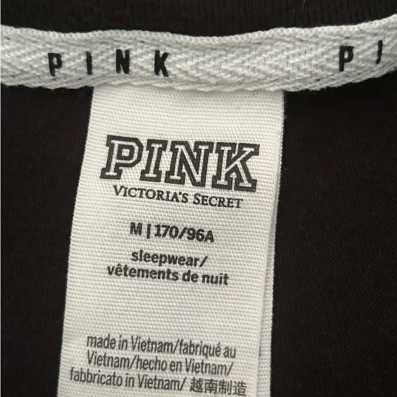 Pink Black Sleepwear Top Size M - Picture 5 of 5